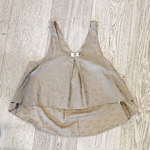 Koch Babydoll Racerback top in silver revolver print.